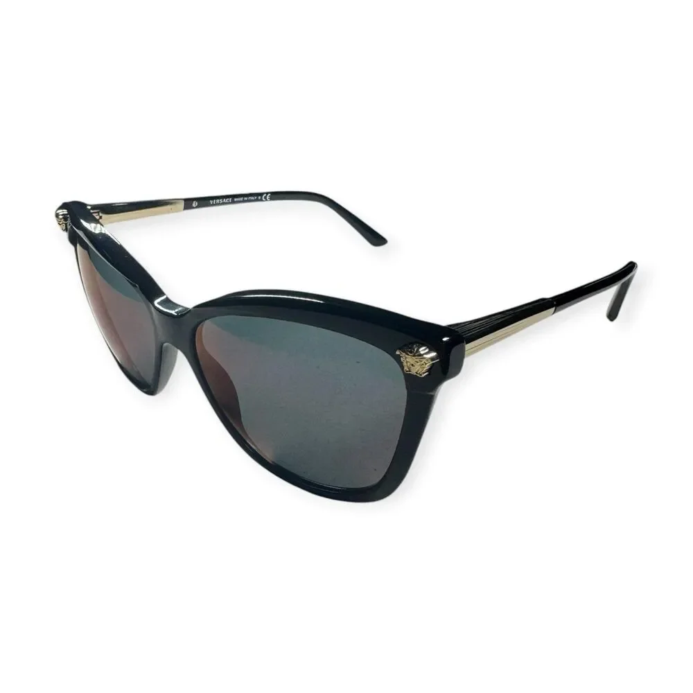 Versace VE 4313 Medusa Sunglasses Black Gold Frame VTG Versace Sunglasses Gold Black Gradient Smoke Medusa Square  main image 2